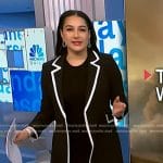 Morgan’s black contrast trim blazer on NBC News Daily