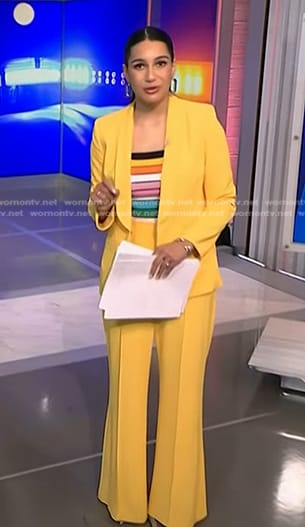 Morgan's yellow pant suit on NBC News Daily