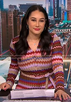 Morgan’s zig zag striped dress on NBC News Daily