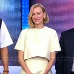 Naomi Watts’s yellow cropped top and skirt on Good Morning America