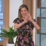 Natalie’s black floral dress on The Talk