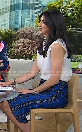 Natalie’s blue plaid skirt on Today