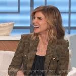 Natalie’s olive checked jacket on The Talk