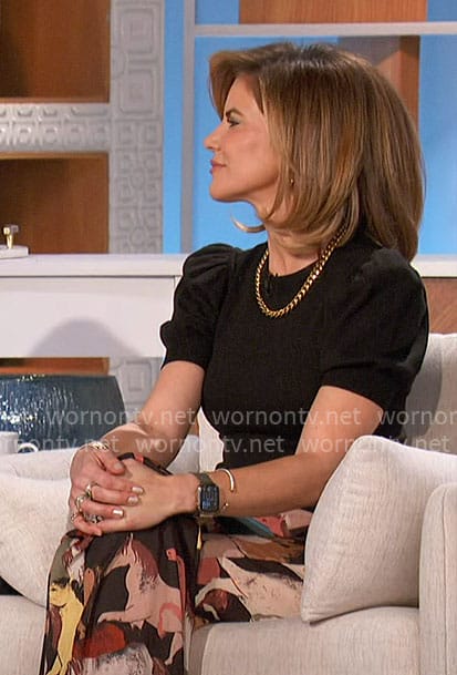 Natalie's horse print pants on The Talk