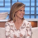 Natalie’s white paisley print midi dress on The Talk