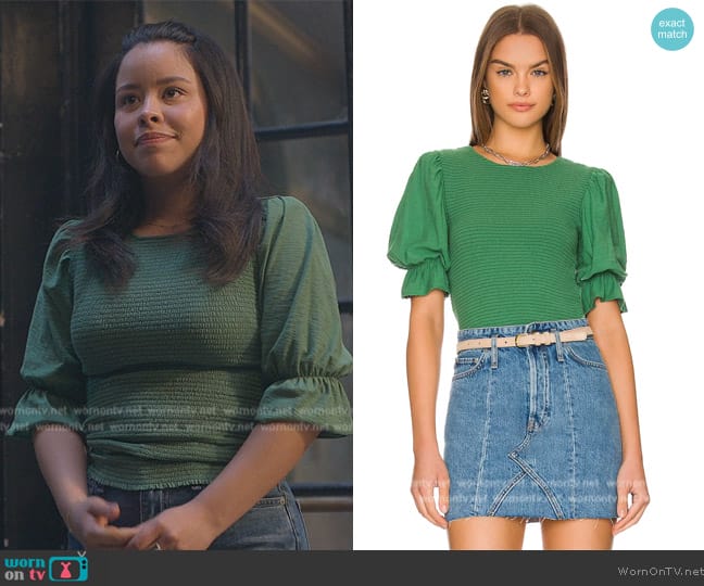 Wornontv Marianas Green Smocked Top On Good Trouble Cierra Ramirez