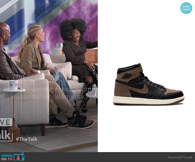 Nike Air Jordan 1 Retro High OG Palomino sneakers worn by Akbar Gbajabiamila on The Talk