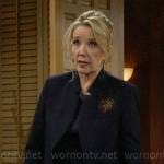 Nikki’s navy jacket with fireworks embellishment on The Young and the Restless