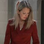 Nina’s red blazer and toggle necklace on General Hospital