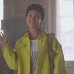 Nora’s yellow textured jacket on Good Trouble