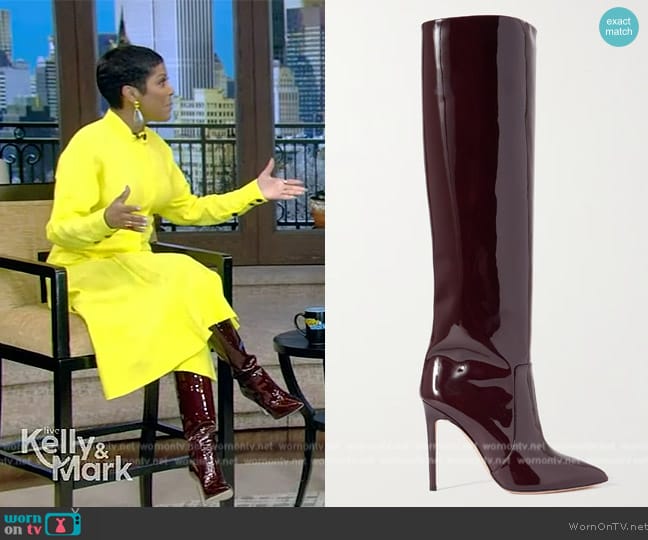 Paris Texas Stiletto patent-leather knee boots