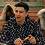 Parker’s black checkered hoodie on Bunkd