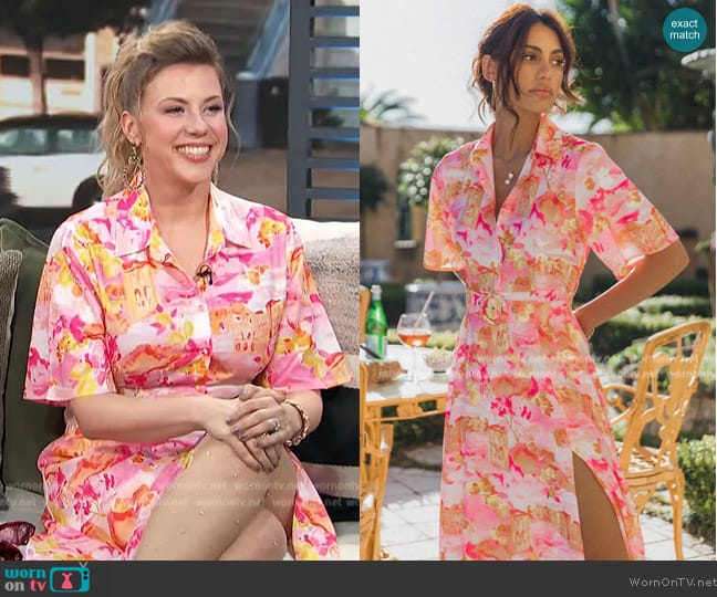 Petal + Pup Arianna Maxi Dress worn by Jodie Sweetin on Access Hollywood