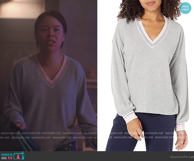 PJ Salvage Loungewear Top worn by Mariana Foster (Cierra Ramirez) on Good Trouble