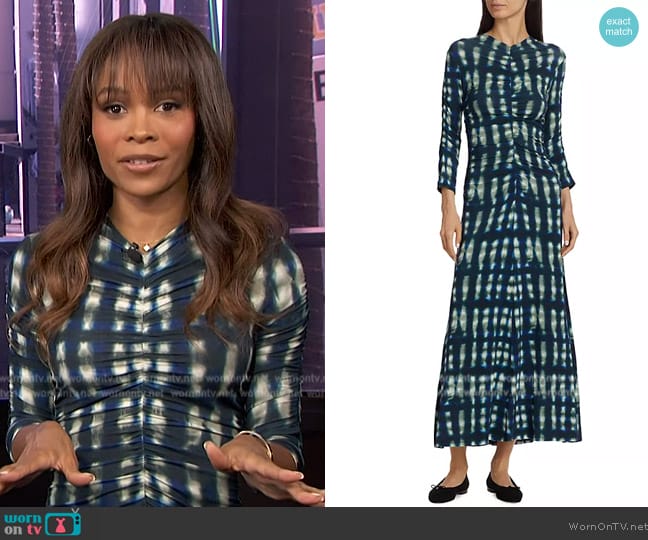 WornOnTV: Zuri’s tie ruched dress on Access Hollywood | Zuri Hall ...