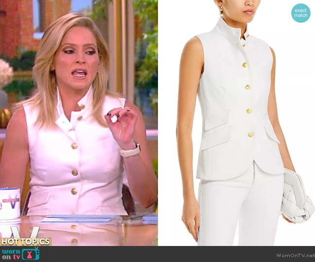 Rag and Bone Ponte Slade Vest worn by Sara Haines on The View