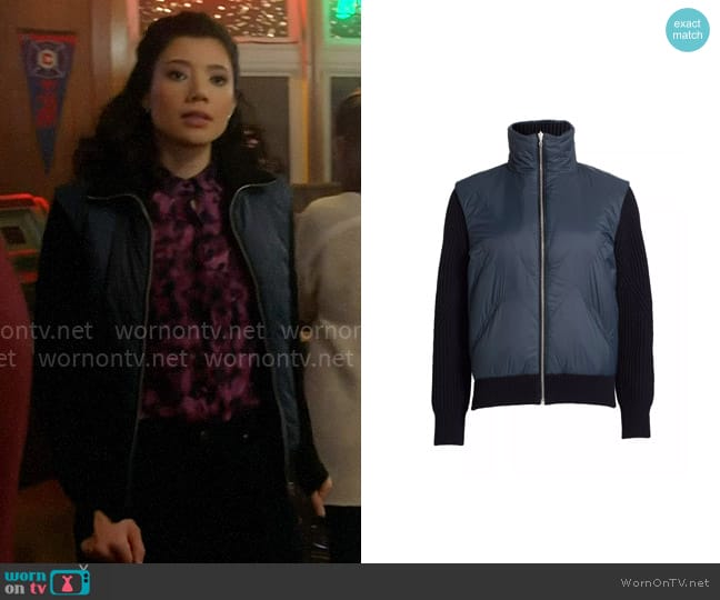 Rag & Bone Mikaela Bomber Jacket worn by Violet Mikami (Hanako Greensmith) on Chicago Fire