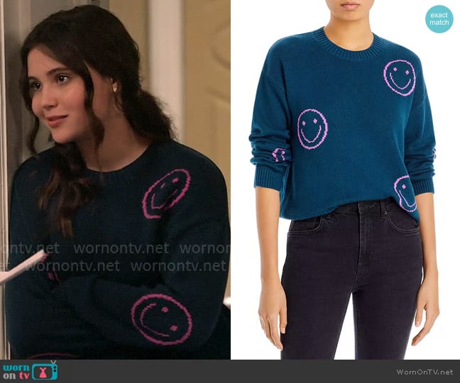 WornOnTV: Grace’s smiley face sweater on Extended Family | Sofia ...