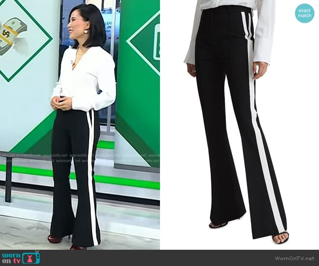 Reiss Amie Side Stripe Flare Trousers worn by Vicky Nguyen on Today