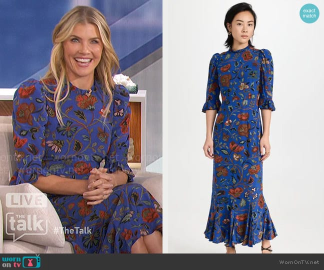 WornOnTV: Amanda’s blue floral midi dress on The Talk | Amanda Kloots ...
