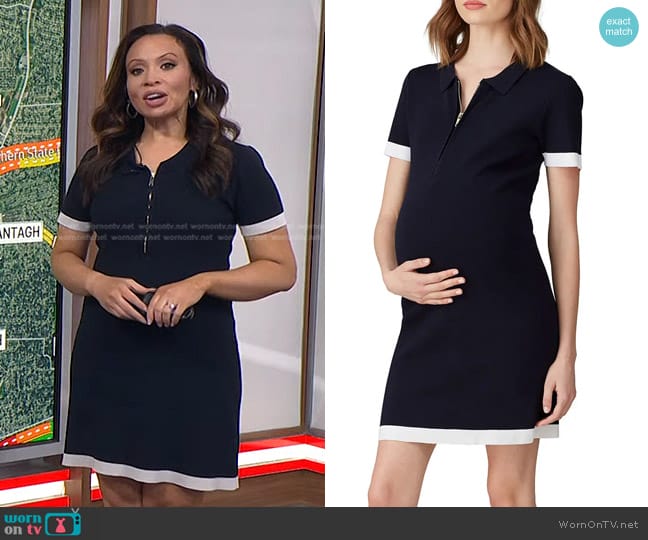 WornOnTV: Adelle’s half-zip maternity dress on Today | Adelle Caballero ...