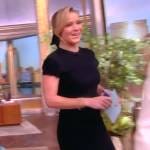 Sara’s black dress with slits on The View