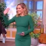 Sara’s green long sleeve midi dress on The View