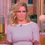 Sarah’s striped bell cuff sweater on The View