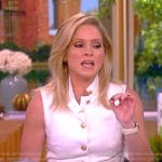 Sara’s white gold button vest on The View