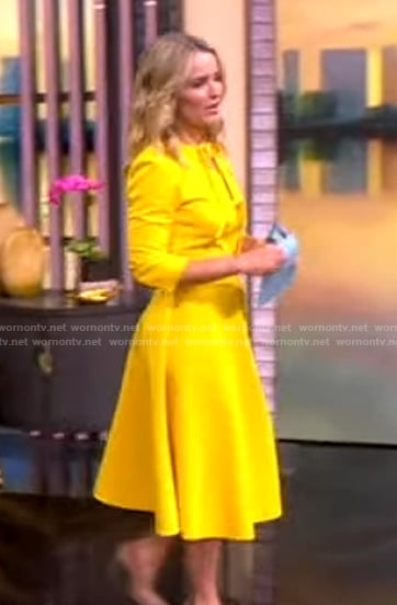 Sara's bow detail belted dress on The View