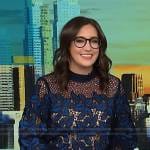 Savannah’s blue floral lace sweater on NBC News