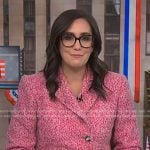 Savannah’s pink cropped blazer on NBC News Daily