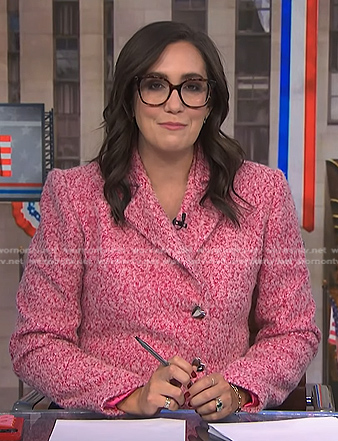 Savannah's pink cropped blazer on NBC News Daily