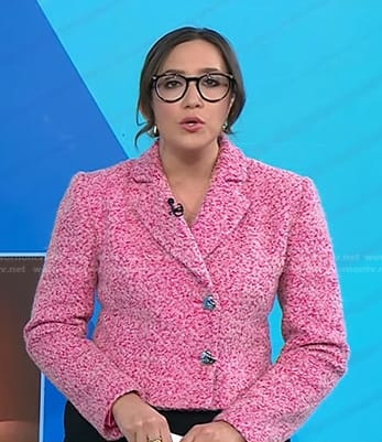 Savannah's pink cropped blazer on Today