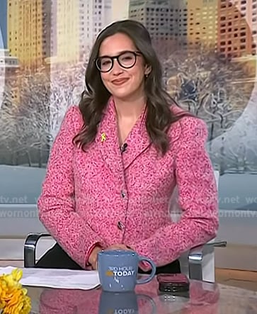 Savannah's pink cropped blazer on Today