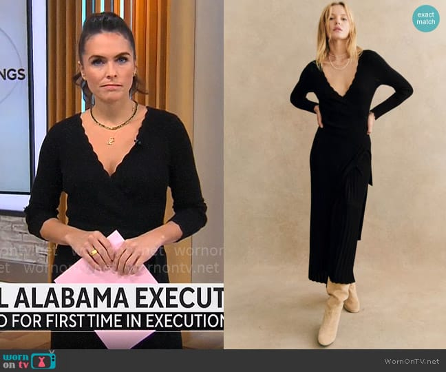 Sezane Cecilia Dress worn by Lilia Luciano on CBS Mornings