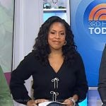 Sheinelle’s black bow embellished cardigan on Today