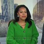 Sheinelle’s green ribbed cardigan on Today