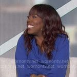 Sheryl’s blue cowl neck top on The Talk