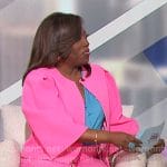 Sheryl’s bright pink jacket and pants on The Talk