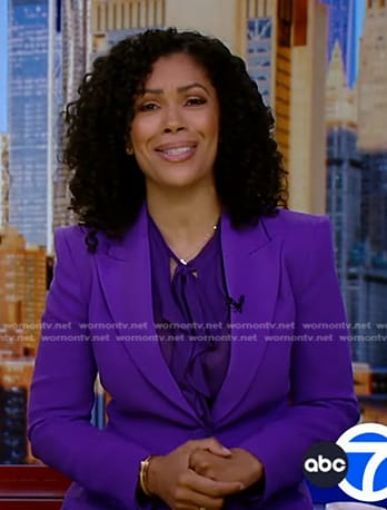 Shirleen's purple blazer on Good Morning America