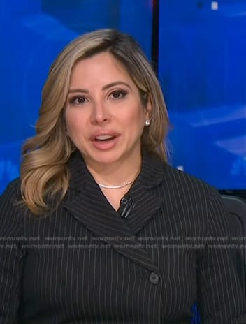 Silvana Henao’s pinstripe blazer on NBC News Daily