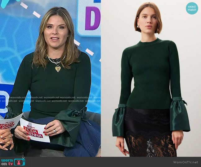 Simkhai Agata Top worn by Jenna Bush Hager on Today