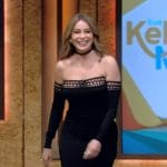 Sofia Vergara’s black off shoulder dress on Live with Kelly and Mark