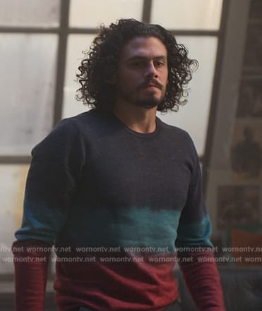 Gael Martinez's ombre sweatshirt on Good Trouble