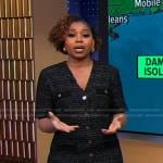 Somara Theodore’s black tweed dress on Good Morning America