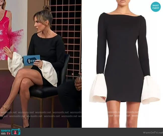 WornOnTV: Keltie’s black contrast bell cuff dress on E! News | Keltie ...