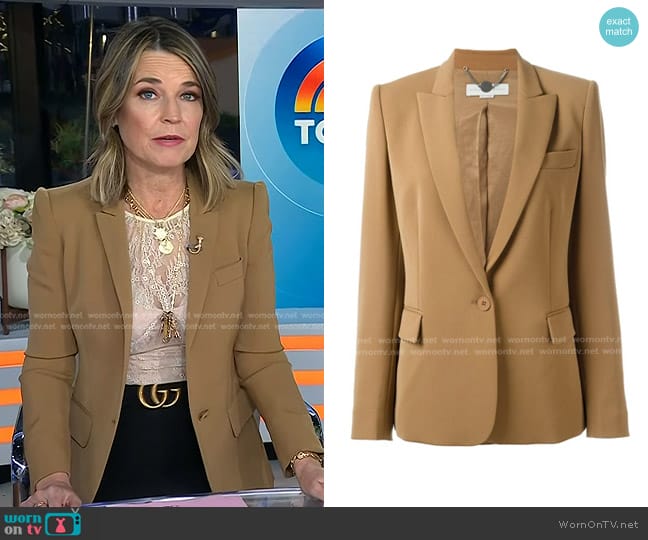 Stella McCartney Single-Breasted Blazer worn by Savannah Guthrie on Today