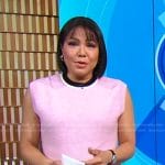 Stephanie’s pink knit vest on Good Morning America