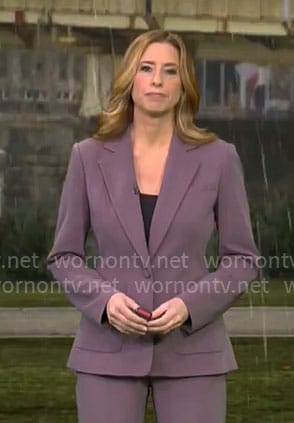 Stephanie Abrams' purple suit on CBS Mornings